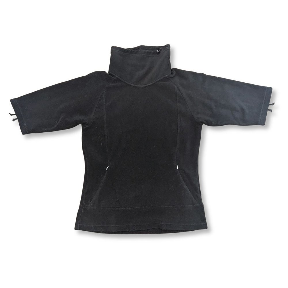 Columbia Titanium High Neck Half Sleeve Black Fleece Pullover Size S
